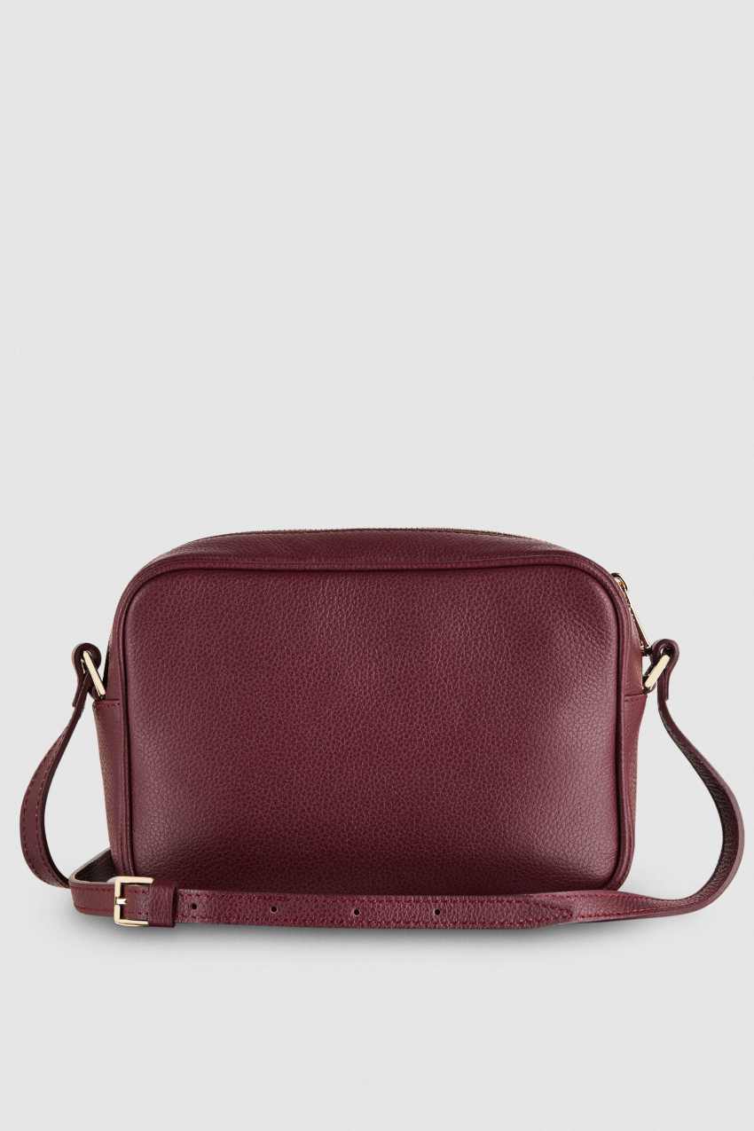 Patrizia Pepe Leather Camera Bag With Inside Pocket Lila | NCQBG7429