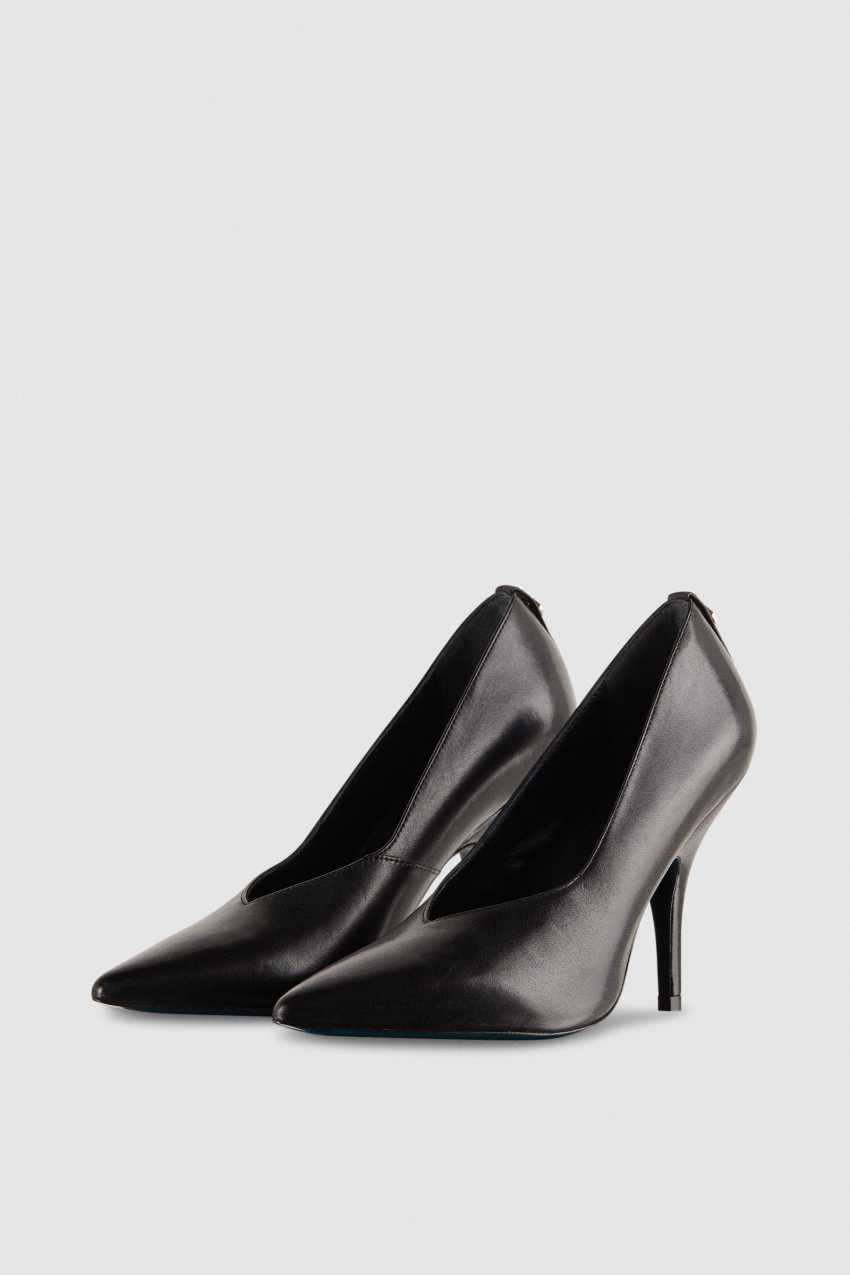 Patrizia Pepe Leather Pumps With Leather Sole Fekete | KFJOE0473