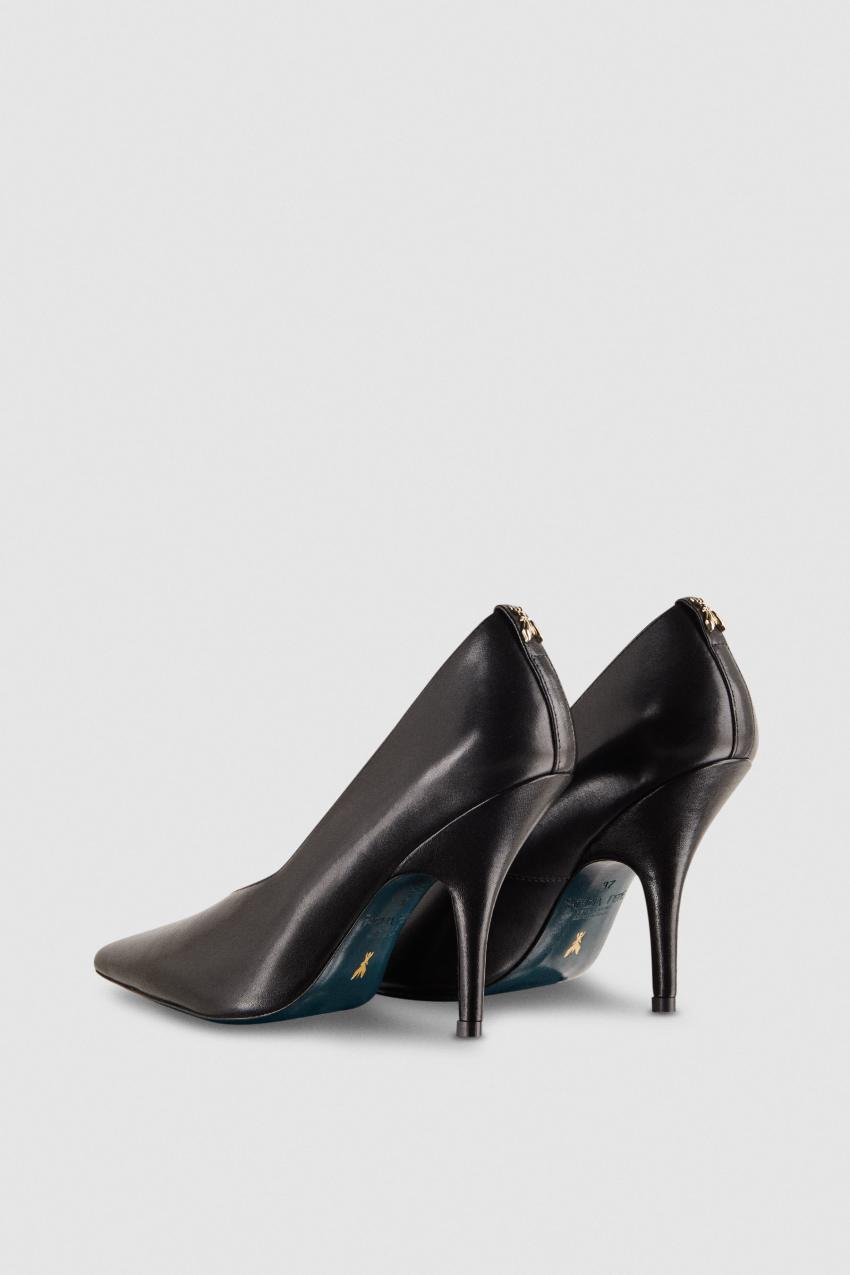 Patrizia Pepe Leather Pumps With Leather Sole Fekete | KFJOE0473