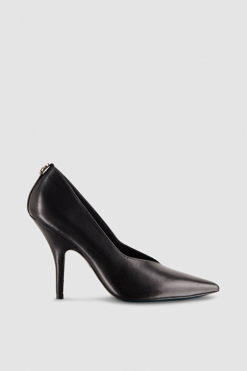 Patrizia Pepe Leather Pumps With Leather Sole Fekete | KFJOE0473