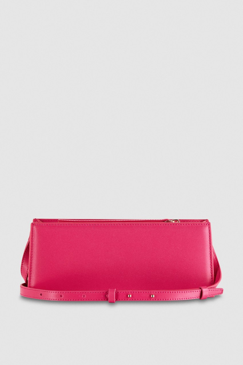 Patrizia Pepe Leather Shoulder Pocket Bag Rózsaszín | PVQHT0347