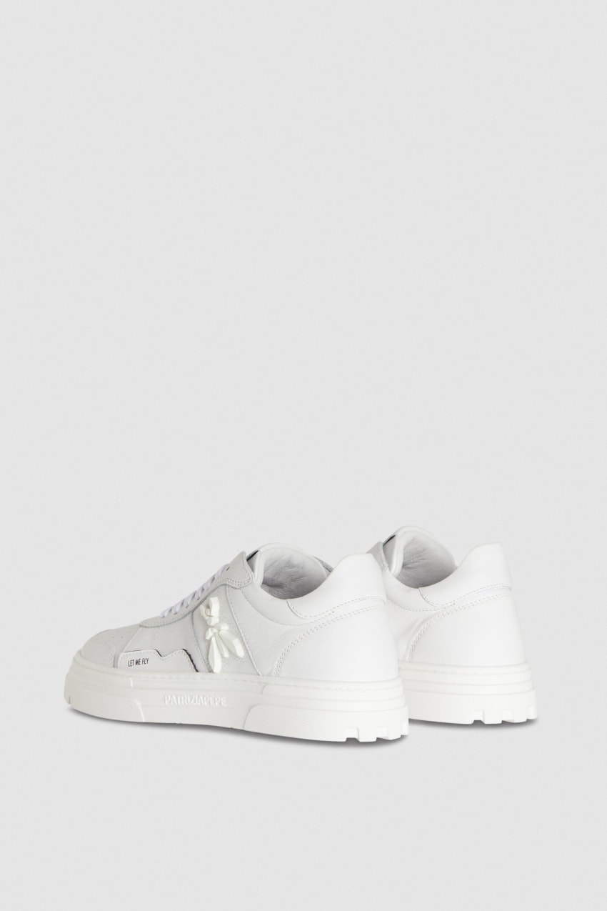 Patrizia Pepe Leather Sneakers Bézs | GUJAK8061