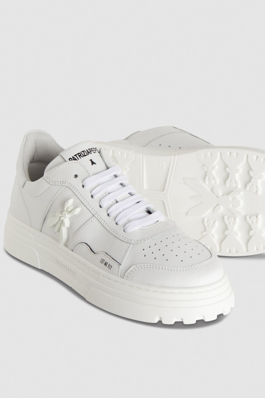 Patrizia Pepe Leather Sneakers Bézs | GUJAK8061