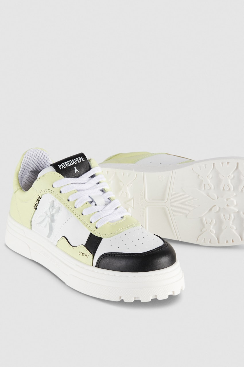 Patrizia Pepe Leather Sneakers Fehér | IYPAV5847