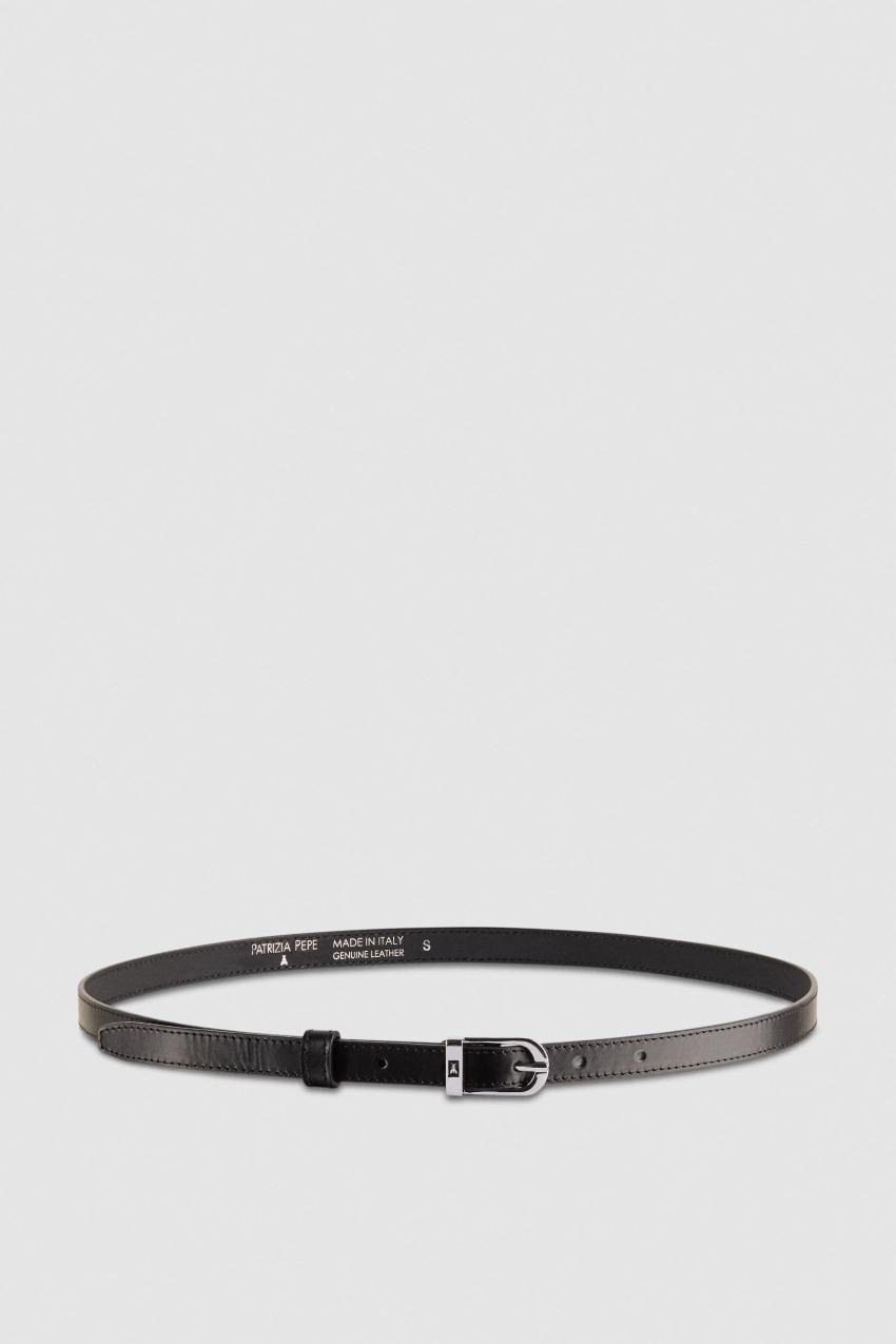 Patrizia Pepe Low-waist Smooth Leather Belt Fekete | LRECA7902