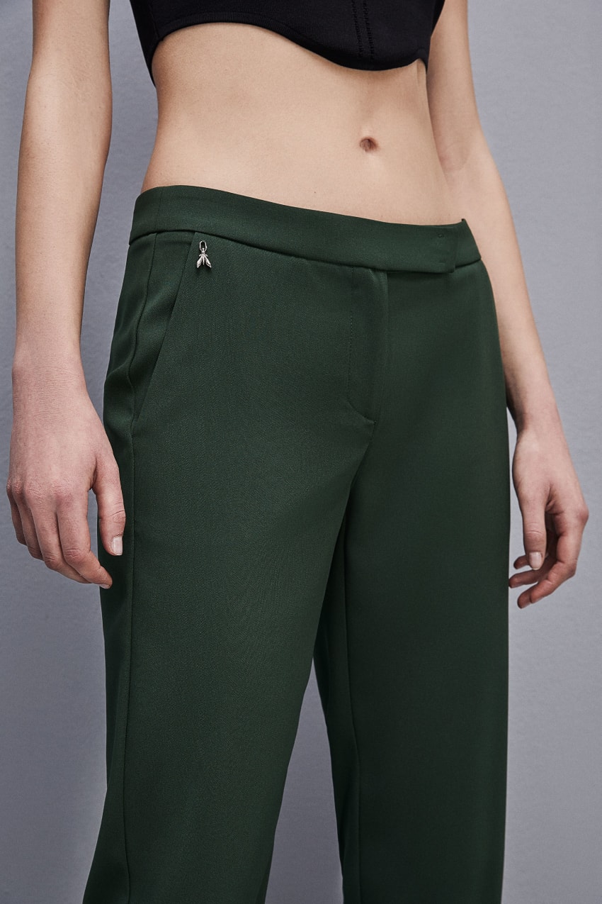 Patrizia Pepe Low-waisted Crepe Jogger Pants Zöld | QFIRT4572