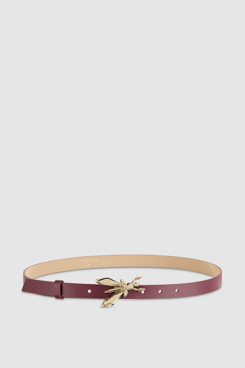 Patrizia Pepe Low-waisted Leather Belt Lila | YMJAR6047