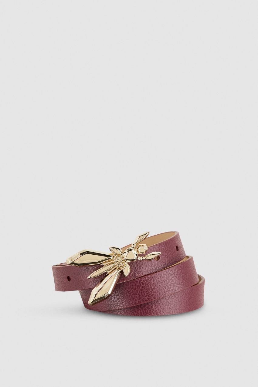 Patrizia Pepe Low-waisted Leather Belt Lila | YMJAR6047