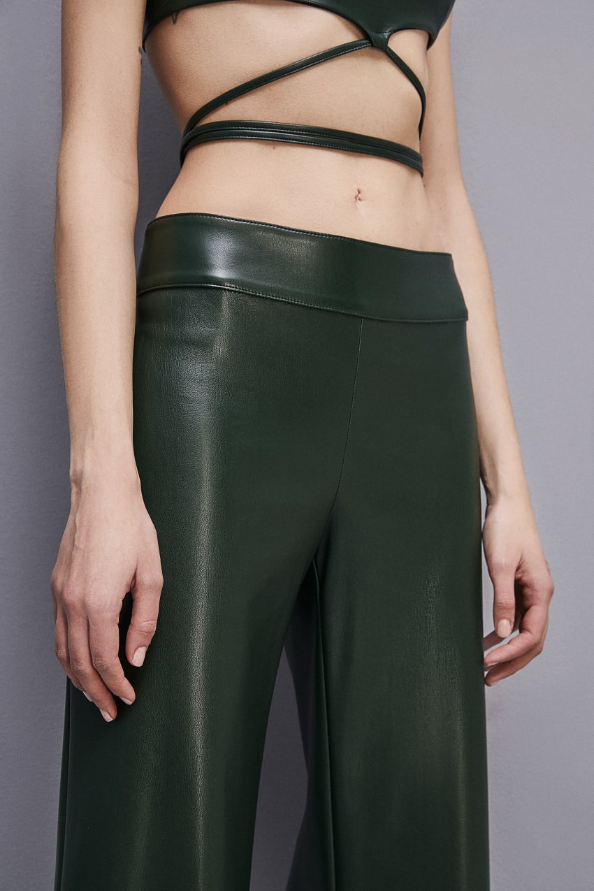 Patrizia Pepe Low-waisted Palazzo Fit Pants Zöld | XMOKN8547