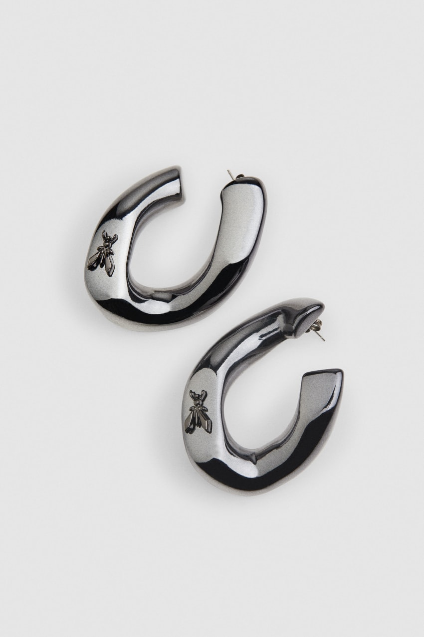 Patrizia Pepe Metal Earrings Fekete | LZNKS8410