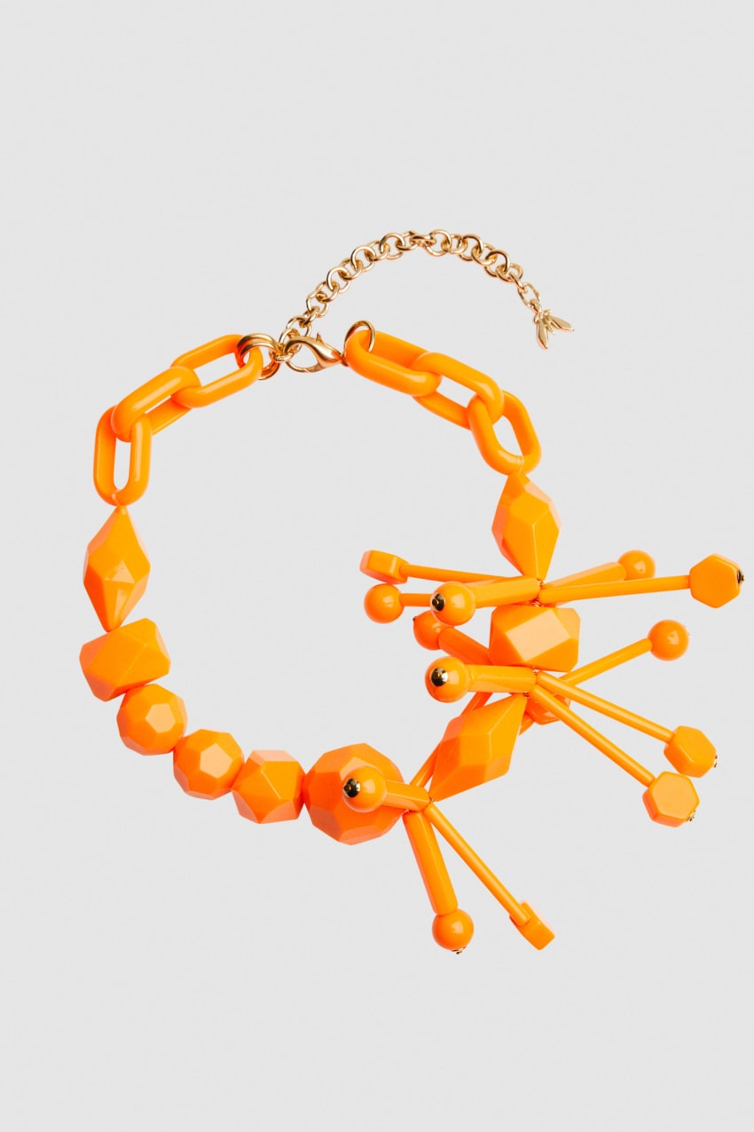 Patrizia Pepe Necklace With Techno Pop Fly Appliqué Narancssárga | DTYKG6582