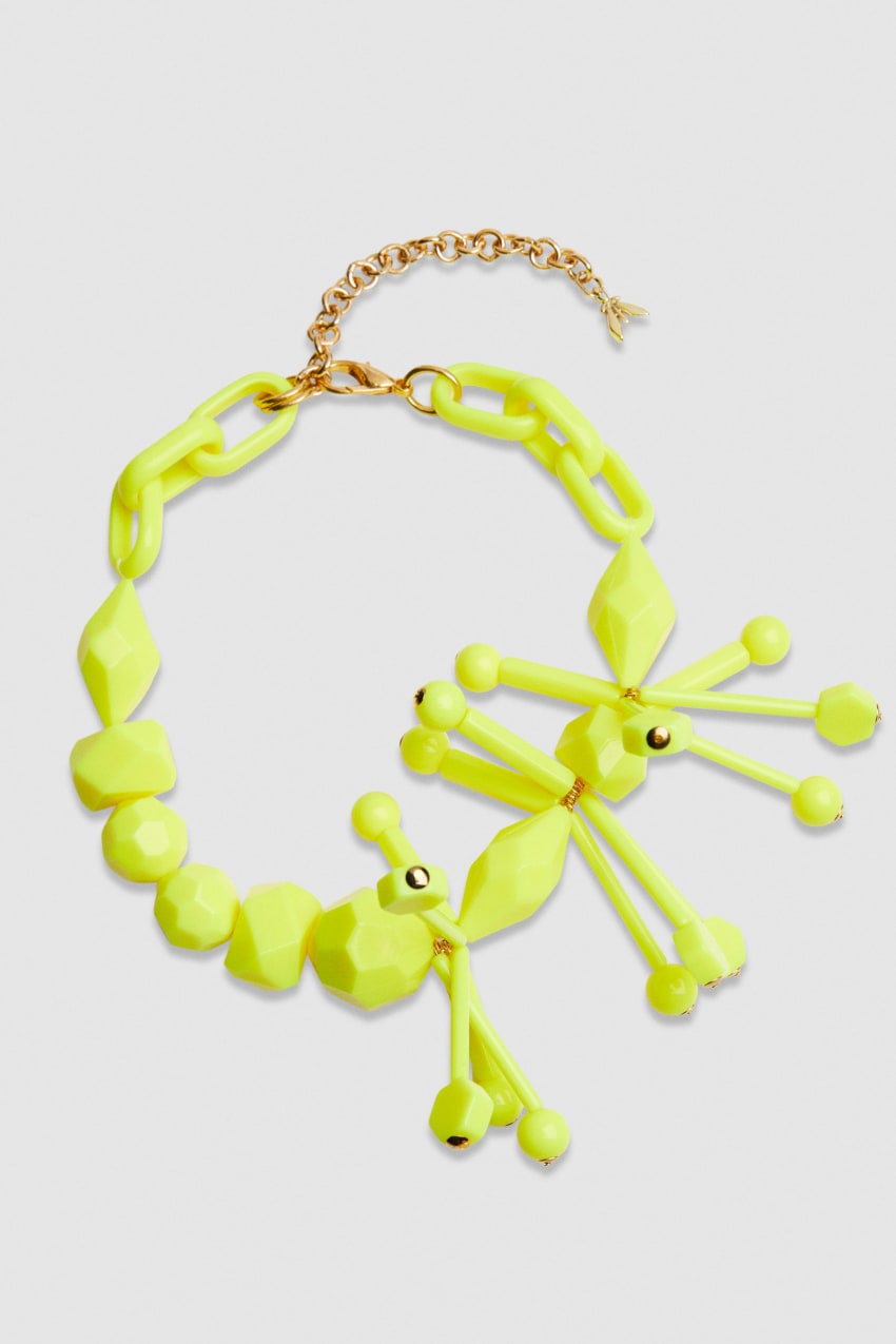 Patrizia Pepe Necklace With Techno Pop Fly Appliqué Sárga | GXRKP2587