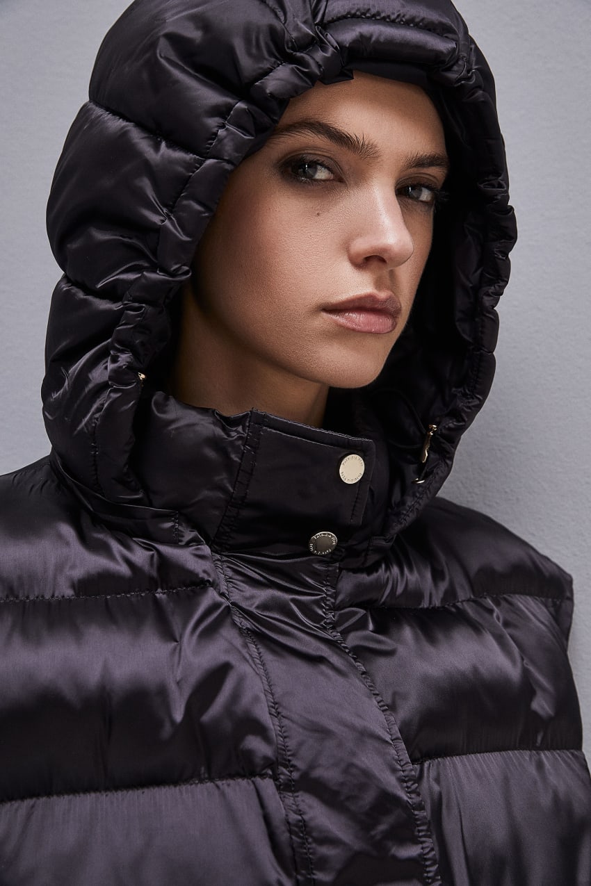 Patrizia Pepe Nylon Sleeveless Down Jacket Fekete | OLVEN4530