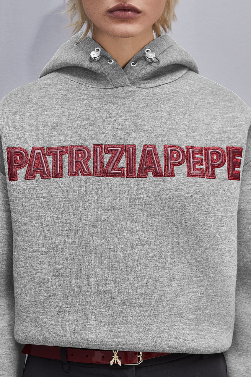 Patrizia Pepe Oversized Hoodie Szürke | WHJVI3197