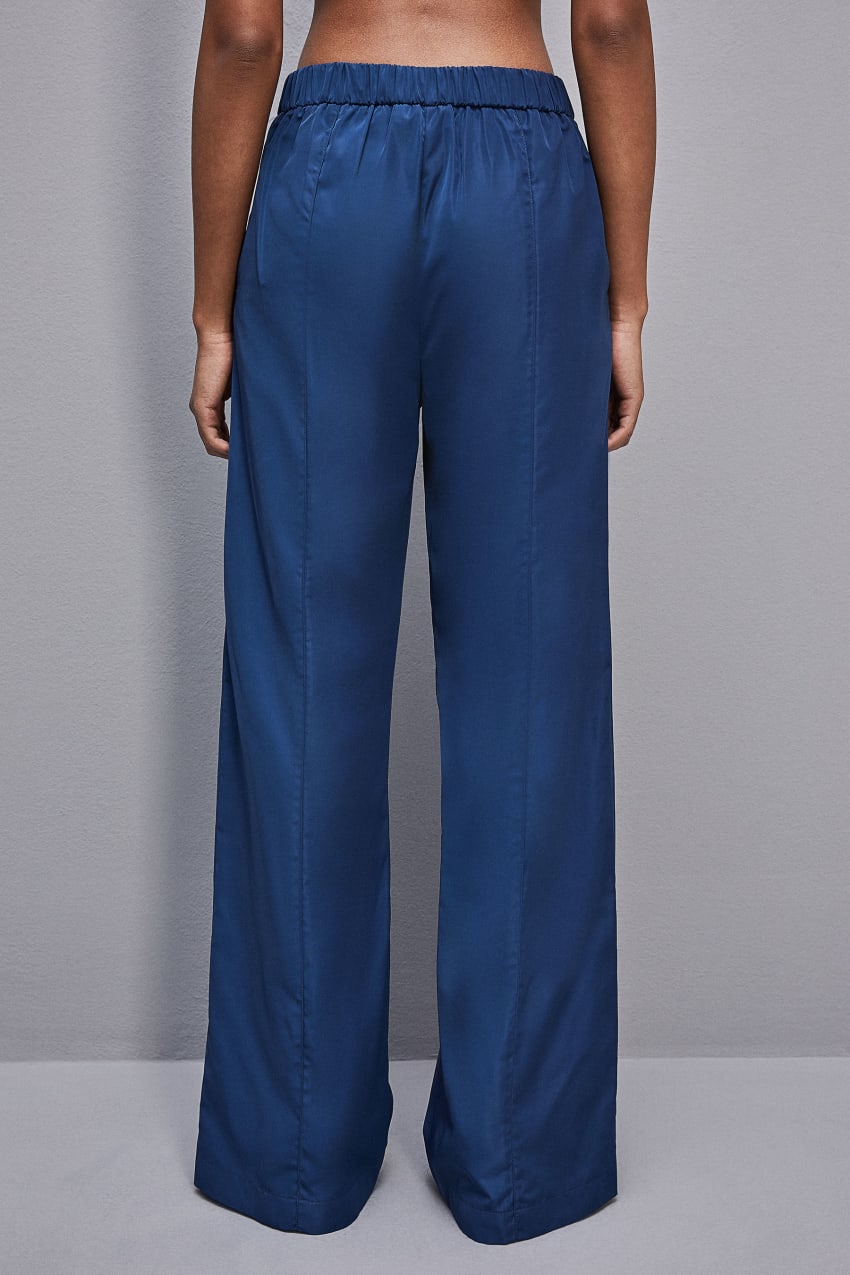 Patrizia Pepe Palazzo Pants In Technical Fabric Világos Kék | NVUOJ6085