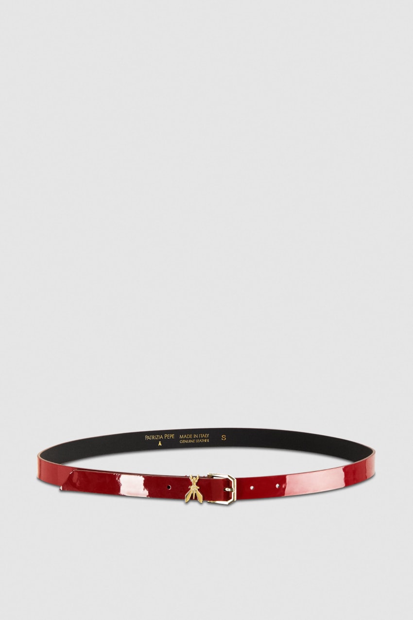 Patrizia Pepe Patent Leather Belt Piros | NRMHW2673