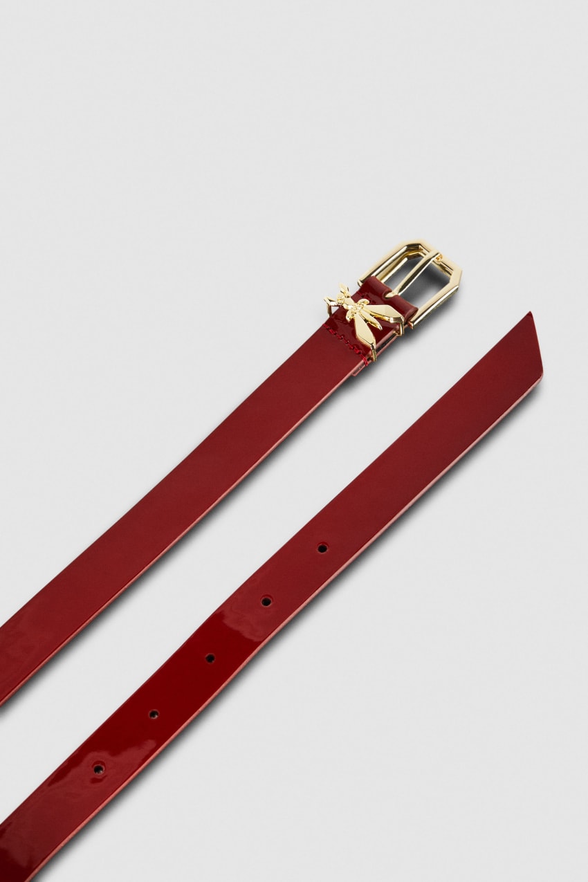 Patrizia Pepe Patent Leather Belt Piros | NRMHW2673