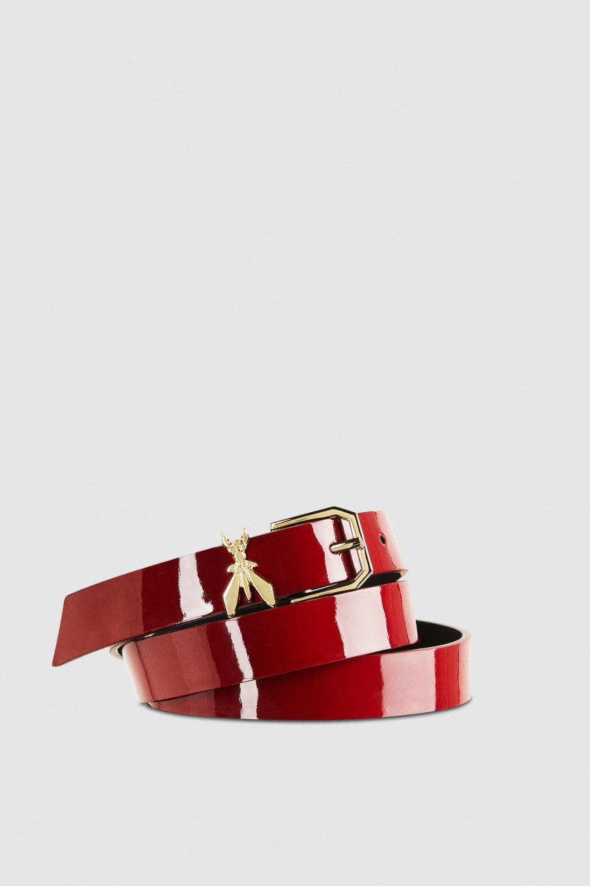 Patrizia Pepe Patent Leather Belt Piros | NRMHW2673