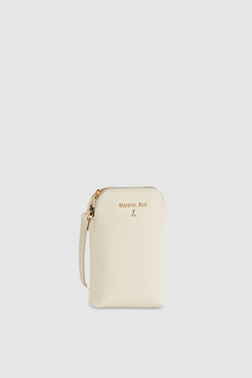 Patrizia Pepe Phone Holder With Shoulder Strap Bézs | MQYFB1732