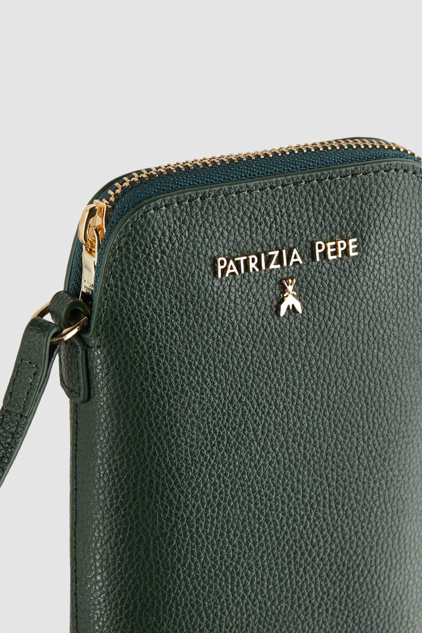 Patrizia Pepe Phone Holder With Shoulder Strap Zöld | JZLSY8241