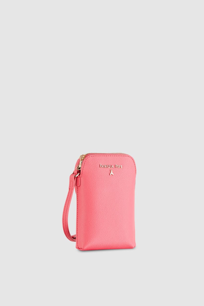 Patrizia Pepe Phone Holder With Shoulder Strap Rózsaszín | LURZY5314