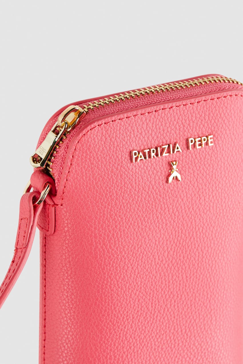 Patrizia Pepe Phone Holder With Shoulder Strap Rózsaszín | LURZY5314