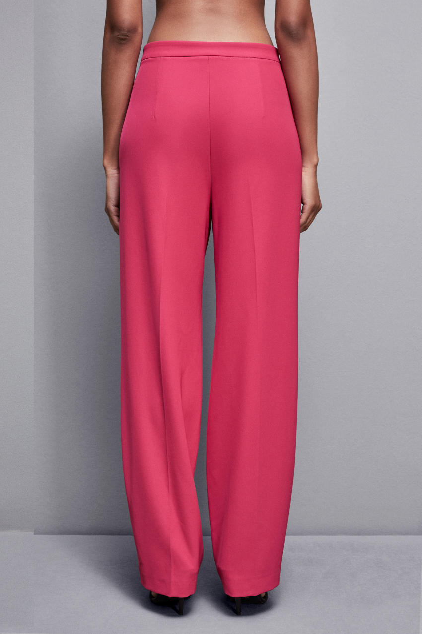 Patrizia Pepe Pleated Pants In Stretch Fabric Rózsaszín | JNGDB0592