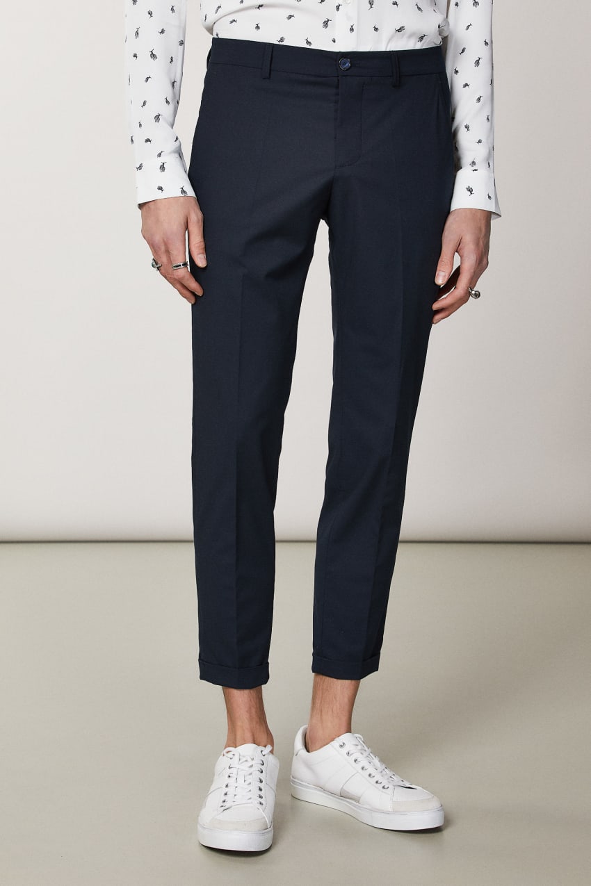 Patrizia Pepe Polyviscose Ankle-grazer Pants Kék | CNRML3248