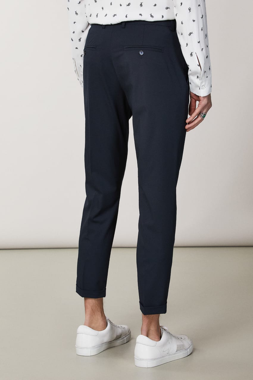 Patrizia Pepe Polyviscose Ankle-grazer Pants Kék | CNRML3248