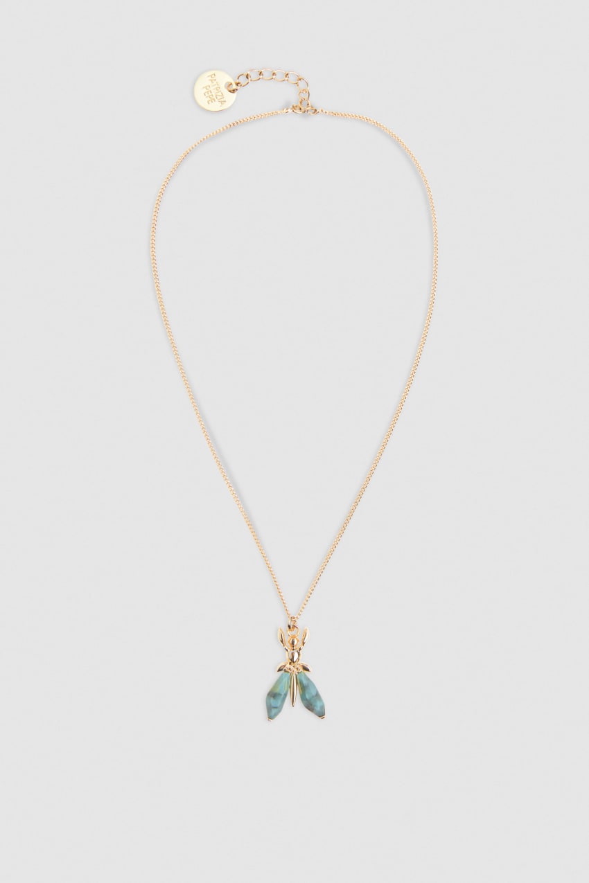 Patrizia Pepe Precious Fly Mini Necklace Zöld | KAMGJ9501