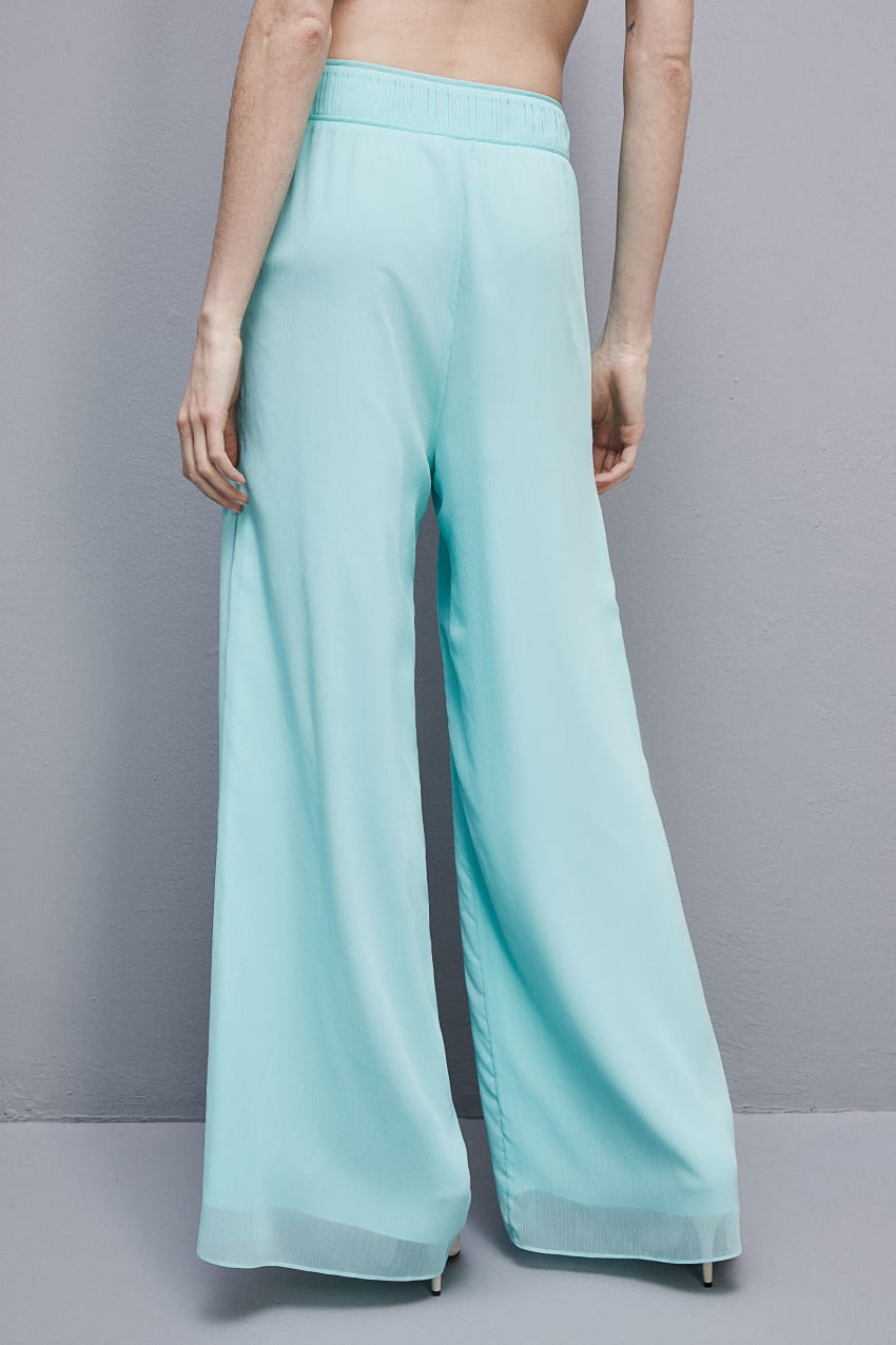 Patrizia Pepe Regular Waist Palazzo Pants Világos Kék | HFGPA4623