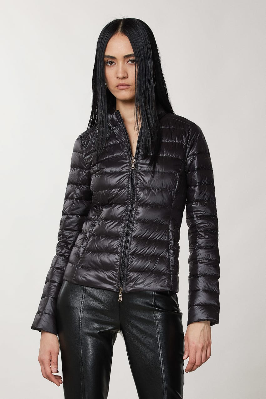 Patrizia Pepe Reversible Down Proof Nylon Down Jacket Fekete | GPDBE3845