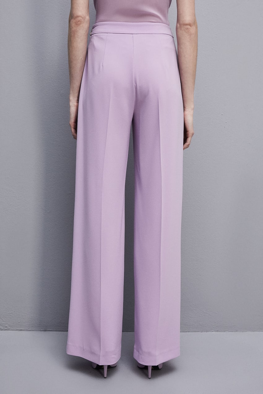 Patrizia Pepe Sablè Crepe Palazzo Pants Lila | RXSPF1296