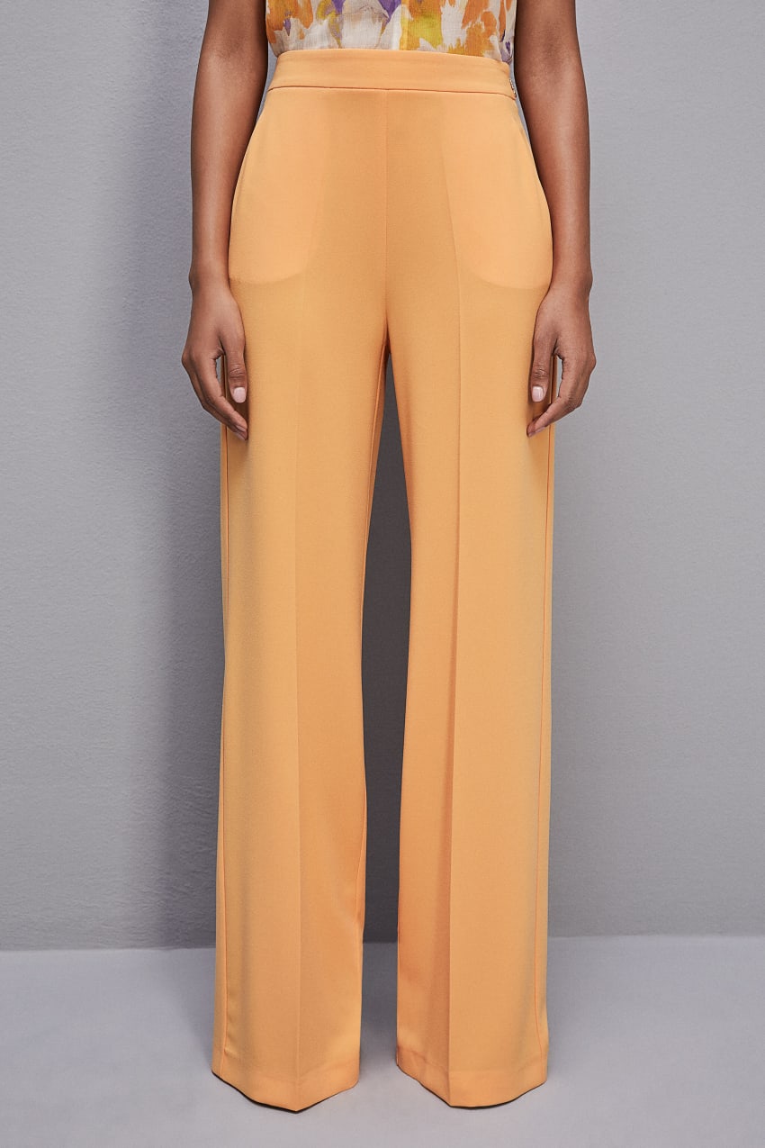 Patrizia Pepe Sablè Crepe Palazzo Pants Narancssárga | DZRQM7120