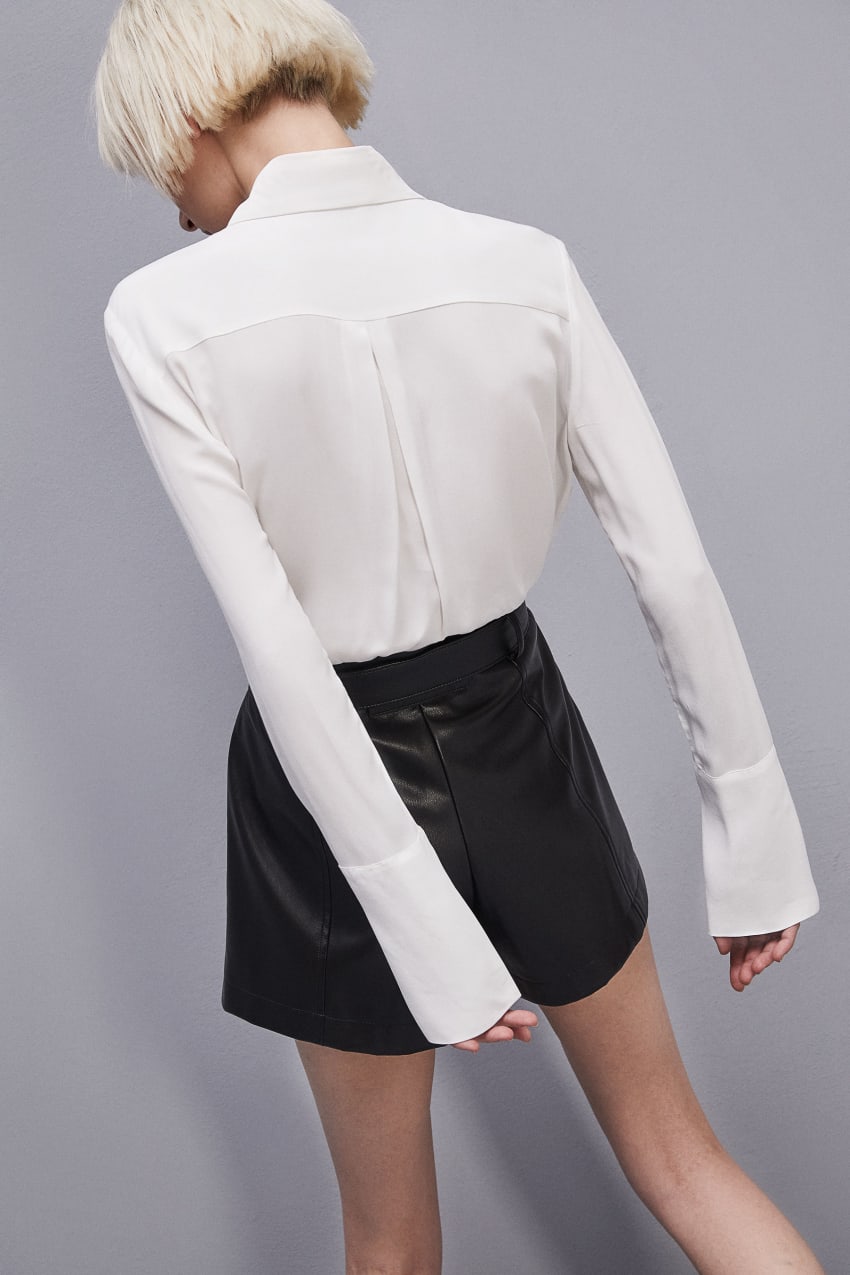 Patrizia Pepe Shirt With High Cuffs Fehér | YLIKC2534