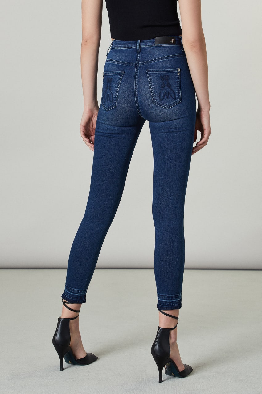 Patrizia Pepe Skinny Jeans Regular Waist Kék | SQFNC6201