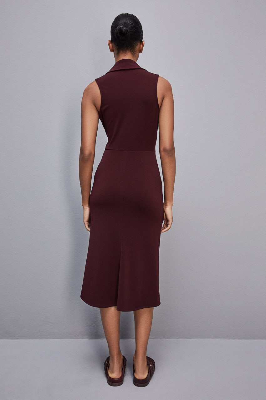 Patrizia Pepe Sleeveless Midi Jersey Dress Lila | YWEPV4089