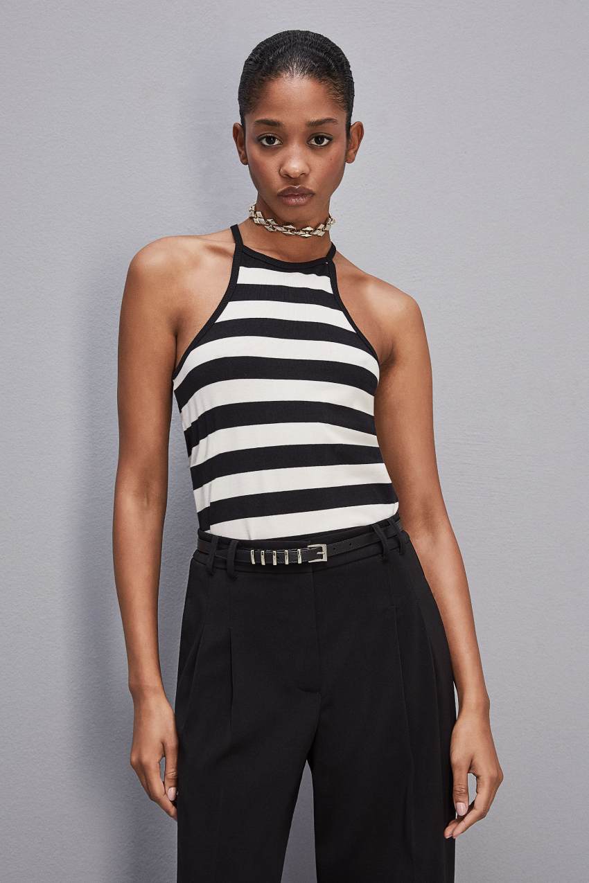 Patrizia Pepe Sleeveless Top In Stretch Cotton Jersey Fehér | YSVEW4908