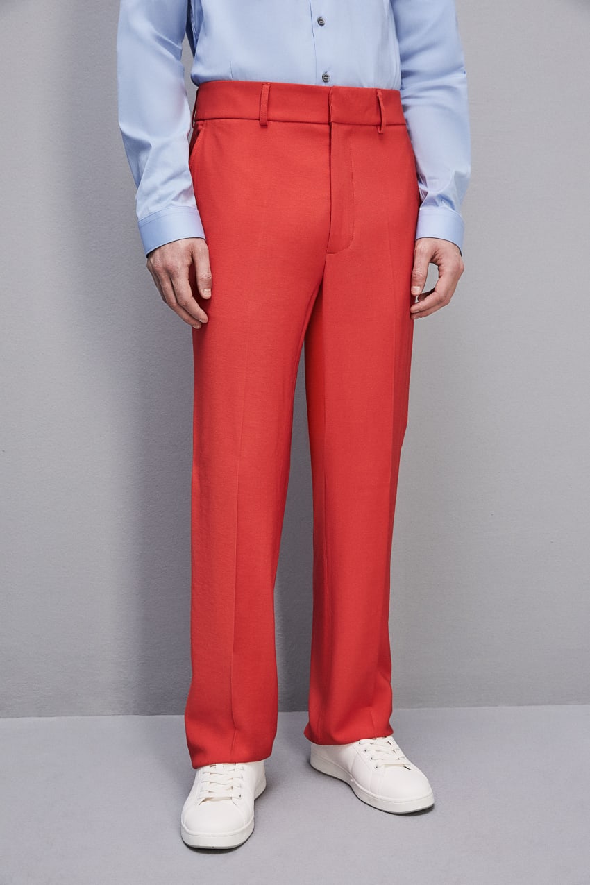 Patrizia Pepe Slim Fit Pants With French Pockets Piros | OMZUD5720