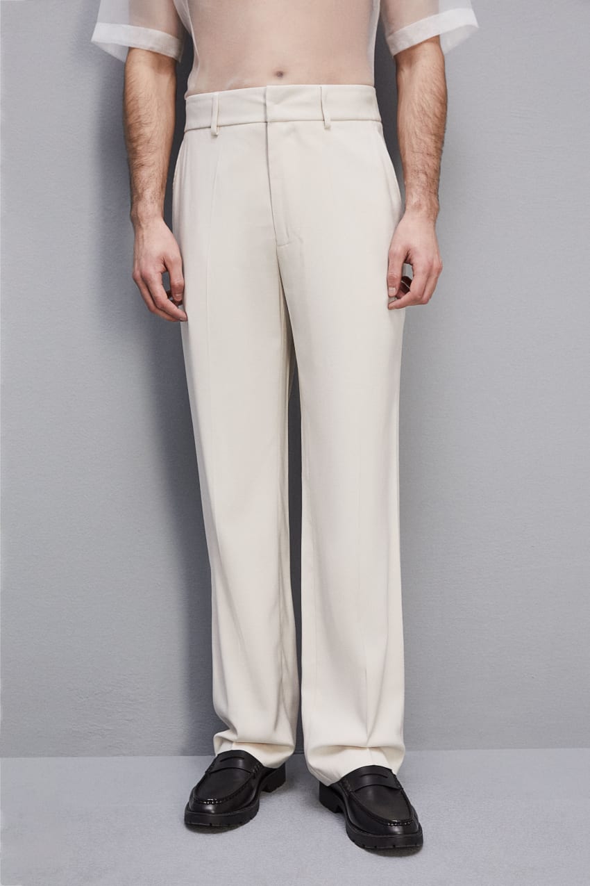 Patrizia Pepe Slim Fit Pants With French Pockets Bézs | ACXFJ6548