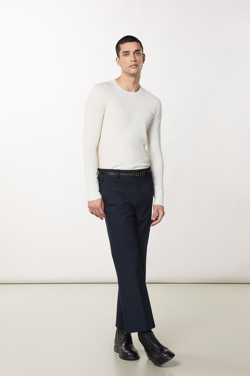 Patrizia Pepe Slim Fit Wool Sweater Fehér | JXYMU3285