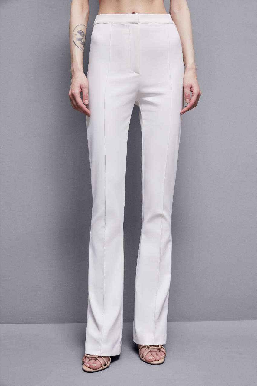 Patrizia Pepe Slim Flare Pants Fehér | LEHZI6218