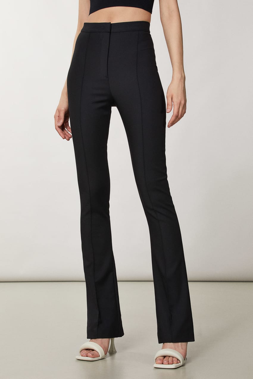 Patrizia Pepe Slim Flare Pants Fekete | PNXHJ2843