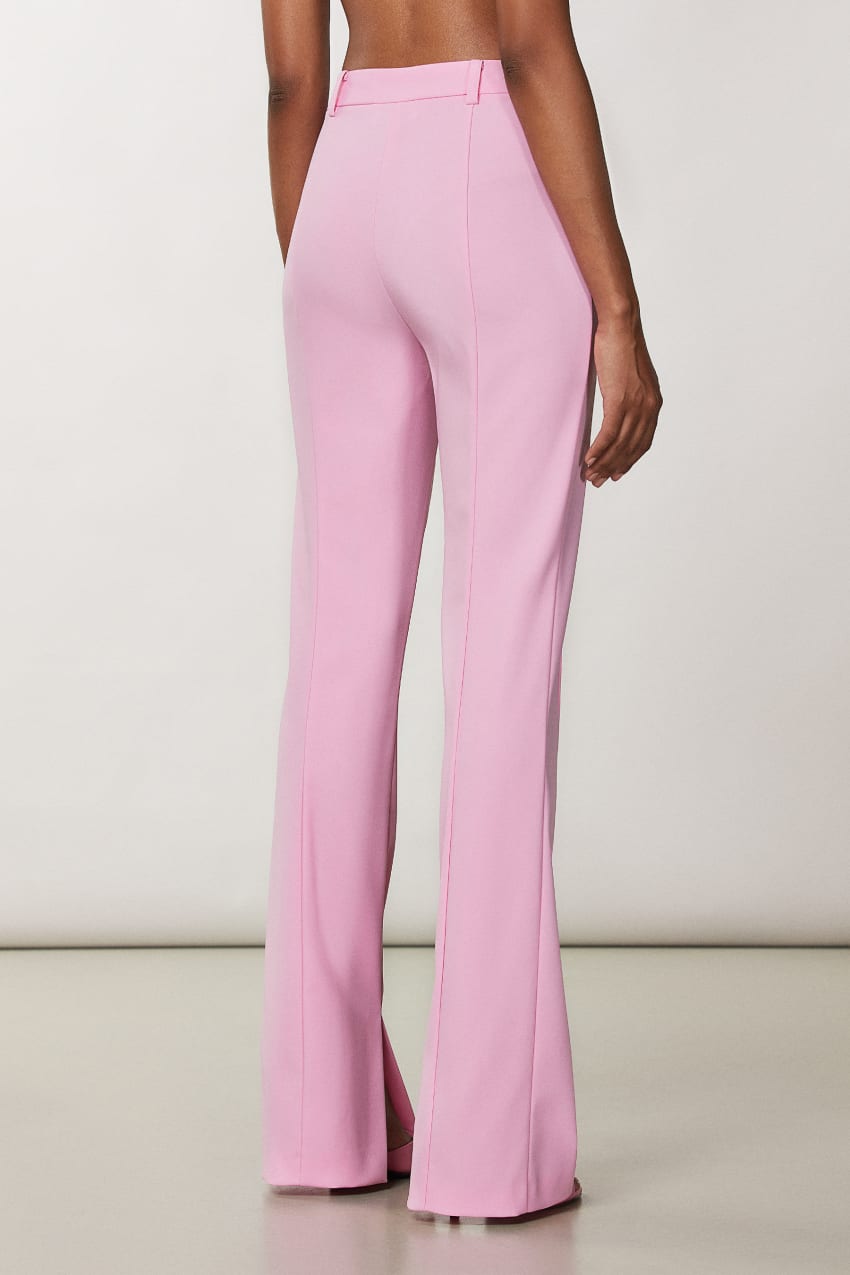 Patrizia Pepe Slim Pants With Side Slit Rózsaszín | RYHOE4720