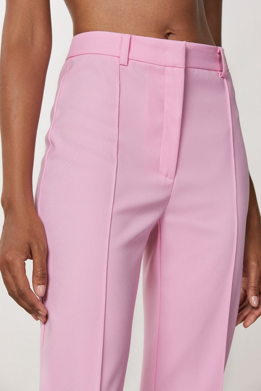 Patrizia Pepe Slim Pants With Side Slit Rózsaszín | RYHOE4720