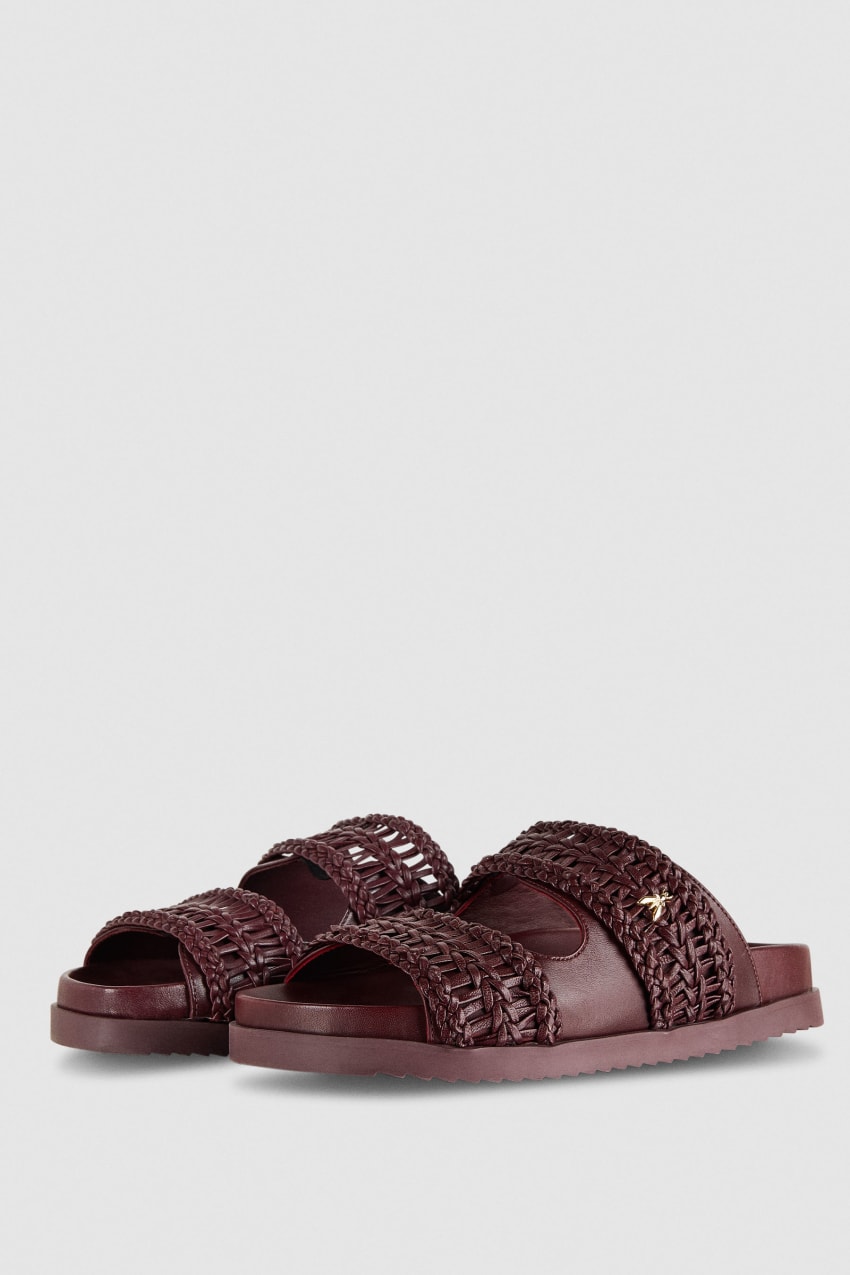 Patrizia Pepe Slippers With Woven Leather Bands Lila | CLRQG3149