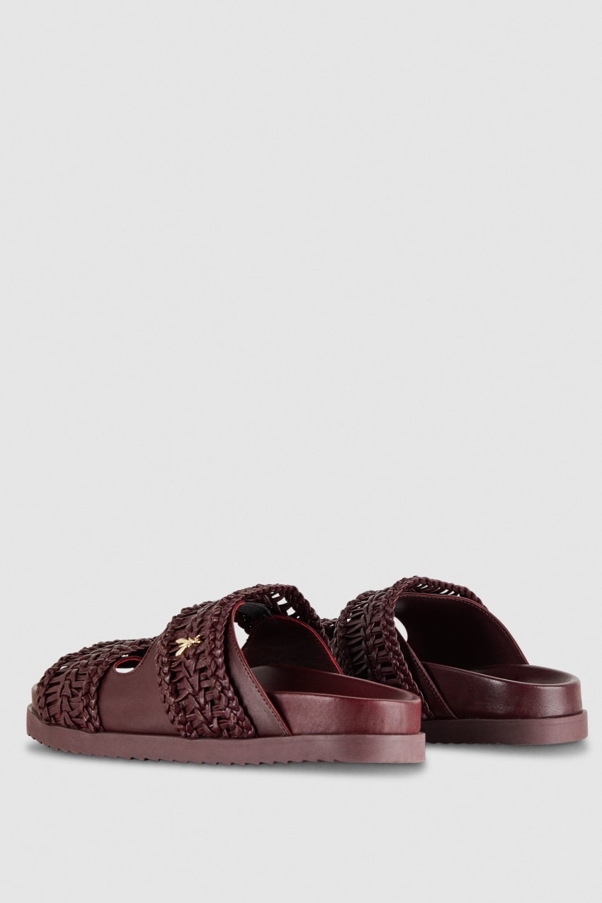 Patrizia Pepe Slippers With Woven Leather Bands Lila | CLRQG3149