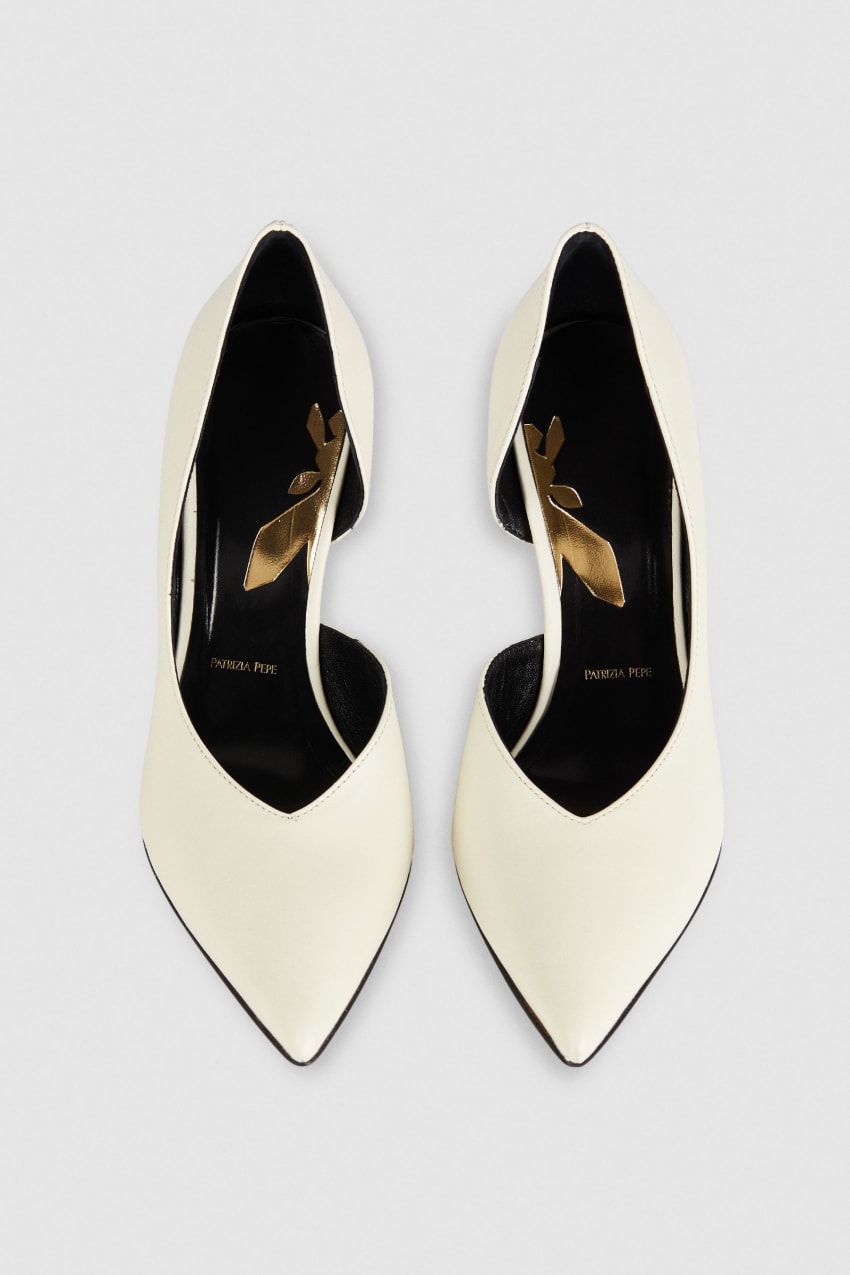 Patrizia Pepe Smooth Leather Pumps Bézs | JTXIP1642