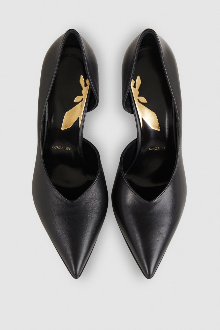 Patrizia Pepe Smooth Leather Pumps Fekete | MDKHY4261