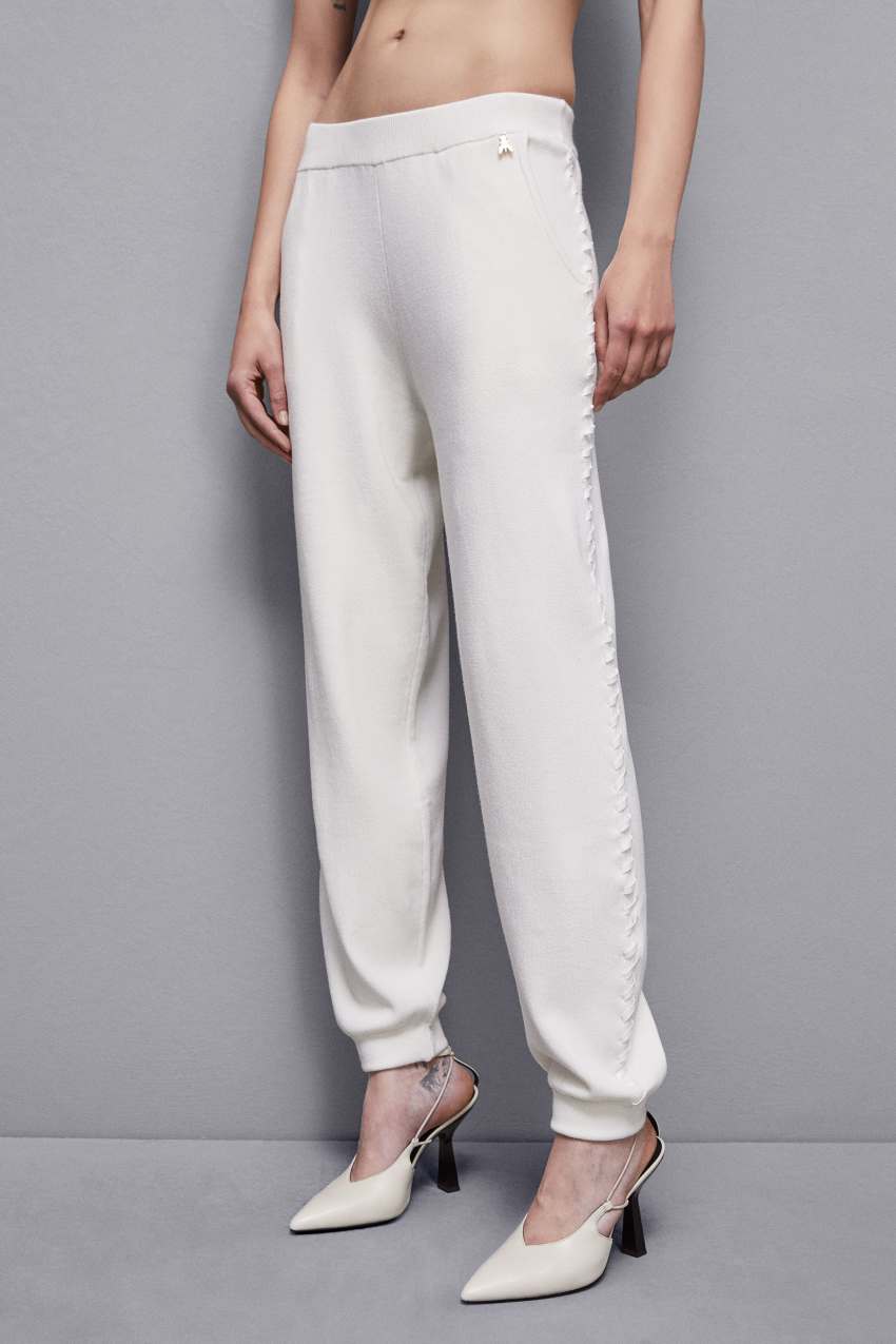 Patrizia Pepe Soft Viscose Joggers Fehér | HBJIV4896